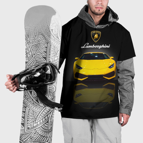 Накидка на куртку 3D с принтом Итальянский суперкар Lamborghini Aventador в Петрозаводске, 100% полиэстер |  | 
