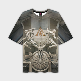 Мужская футболка oversize 3D с принтом Знаки братства ассасинов в Санкт-Петербурге,  |  | Тематика изображения на принте: 