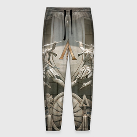 Мужские брюки 3D с принтом Знаки братства ассасинов в Тюмени, 100% полиэстер | манжеты по низу, эластичный пояс регулируется шнурком, по бокам два кармана без застежек, внутренняя часть кармана из мелкой сетки | 