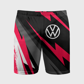 Мужские шорты спортивные с принтом Volkswagen fast lines ,  |  | 