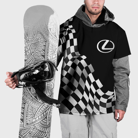 Накидка на куртку 3D с принтом Lexus racing flag в Екатеринбурге, 100% полиэстер |  | 