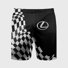 Мужские шорты спортивные с принтом Lexus racing flag в Курске,  |  | 
