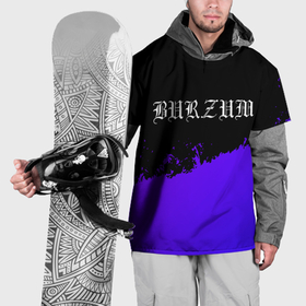 Накидка на куртку 3D с принтом Burzum purple grunge в Белгороде, 100% полиэстер |  | Тематика изображения на принте: 