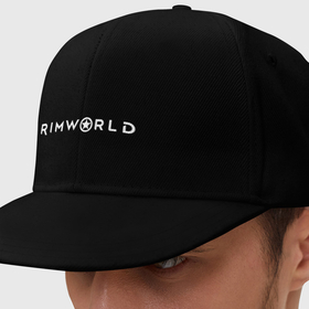 Кепка снепбек с прямым козырьком с принтом Rimworld logo в Кировске, хлопок 100% |  | 