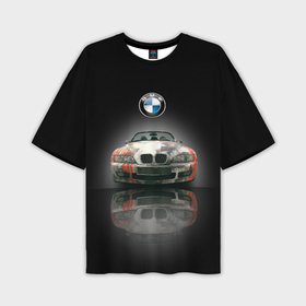 Мужская футболка oversize 3D с принтом Немецкий люксовый кабриолет BMW Z4 в Курске,  |  | 