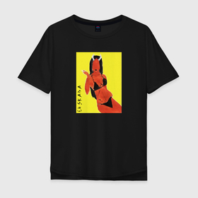 Мужская футболка хлопок Oversize с принтом the red devil в Кировске, 100% хлопок | свободный крой, круглый ворот, “спинка” длиннее передней части | 