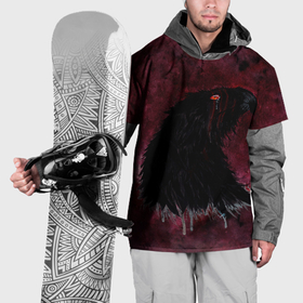 Накидка на куртку 3D с принтом Орёл с шрамом в Новосибирске, 100% полиэстер |  | Тематика изображения на принте: 