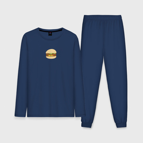 Мужская пижама с лонгсливом хлопок с принтом burger в Санкт-Петербурге,  |  | 