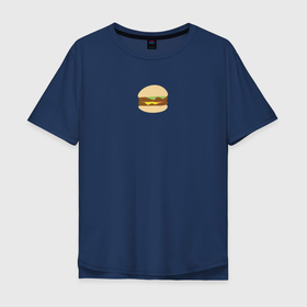 Мужская футболка хлопок Oversize с принтом burger в Санкт-Петербурге, 100% хлопок | свободный крой, круглый ворот, “спинка” длиннее передней части | 