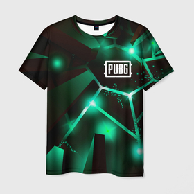 Мужская футболка 3D с принтом PUBG разлом плит в Екатеринбурге, 100% полиэфир | прямой крой, круглый вырез горловины, длина до линии бедер | 