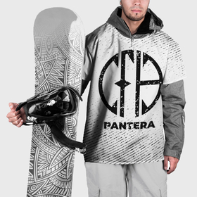 Накидка на куртку 3D с принтом Pantera с потертостями на светлом фоне , 100% полиэстер |  | 