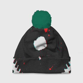 Шапка 3D c помпоном Темный Скелет: в Ухте, 100% полиэстер | универсальный размер, печать по всей поверхности изделия |