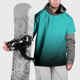 Накидка на куртку 3D с принтом Силуэт лисы на градиентном фоне в Тюмени, 100% полиэстер |  | Тематика изображения на принте: 
