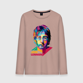 Мужской лонгслив хлопок с принтом John Lennon картина абстракция в Петрозаводске, 100% хлопок |  | Тематика изображения на принте: 