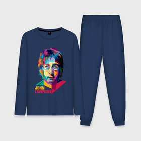Мужская пижама с лонгсливом хлопок с принтом John Lennon картина абстракция в Санкт-Петербурге,  |  | Тематика изображения на принте: 