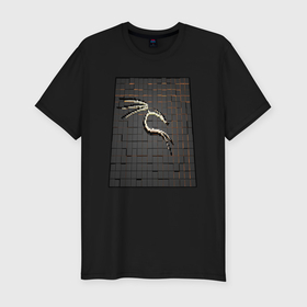 Мужская футболка хлопок Slim с принтом Kali Linux cubed в Белгороде, 92% хлопок, 8% лайкра | приталенный силуэт, круглый вырез ворота, длина до линии бедра, короткий рукав | Тематика изображения на принте: 
