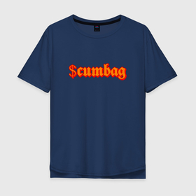 Мужская футболка хлопок Oversize с принтом Scumbag в Кировске, 100% хлопок | свободный крой, круглый ворот, “спинка” длиннее передней части | 
