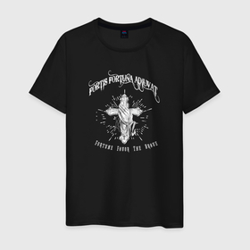 Мужская футболка хлопок с принтом John Wicks Tattoo Fortis Fortuna Adiuvat в Кировске, 100% хлопок | прямой крой, круглый вырез горловины, длина до линии бедер, слегка спущенное плечо. | 