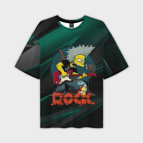 Мужская футболка oversize 3D с принтом Rock music  Simpsons в Рязани,  |  | 