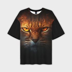 Мужская футболка oversize 3D с принтом Большой  рыжий кот в Санкт-Петербурге,  |  | 