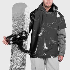 Накидка на куртку 3D с принтом Черно белый узор в Рязани, 100% полиэстер |  | 