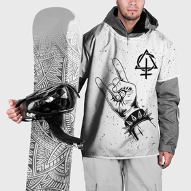 Накидка на куртку 3D с принтом Behemoth и рок символ в Курске, 100% полиэстер |  | Тематика изображения на принте: 
