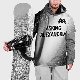 Накидка на куртку 3D с принтом Asking Alexandria glitch на светлом фоне: символ сверху в Курске, 100% полиэстер |  | 