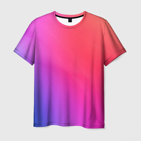 Мужская футболка 3D с принтом Цветной градиент в Белгороде, 100% полиэфир | прямой крой, круглый вырез горловины, длина до линии бедер | 