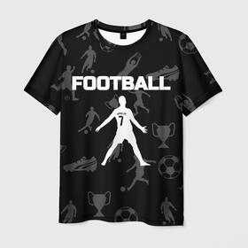 Мужская футболка 3D с принтом Рональдо, время футбола в Тюмени, 100% полиэфир | прямой крой, круглый вырез горловины, длина до линии бедер | 