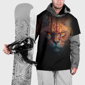 Накидка на куртку 3D с принтом большой рыжий  кот в Кировске, 100% полиэстер |  | Тематика изображения на принте: 