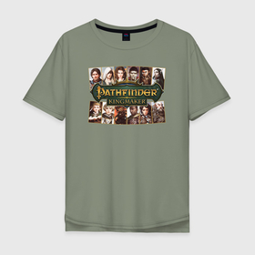 Мужская футболка хлопок Oversize с принтом Pathfinder Kingmaker в Санкт-Петербурге, 100% хлопок | свободный крой, круглый ворот, “спинка” длиннее передней части | 