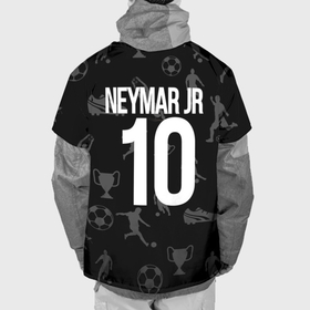Накидка на куртку 3D с принтом Неймар На фоне футбола , 100% полиэстер |  | Тематика изображения на принте: 