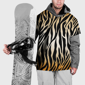 Накидка на куртку 3D с принтом Полоски тигра в Санкт-Петербурге, 100% полиэстер |  | 