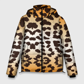 Мужская зимняя куртка 3D с принтом Цвет леопарда в Новосибирске, верх — 100% полиэстер; подкладка — 100% полиэстер; утеплитель — 100% полиэстер | длина ниже бедра, свободный силуэт Оверсайз. Есть воротник-стойка, отстегивающийся капюшон и ветрозащитная планка. 

Боковые карманы с листочкой на кнопках и внутренний карман на молнии. | 