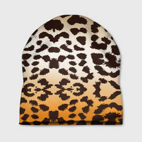Шапка 3D с принтом Цвет леопарда , 100% полиэстер | универсальный размер, печать по всей поверхности изделия | 