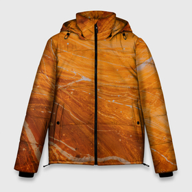 Мужская зимняя куртка 3D с принтом Золотистые и оранжевые краски в Курске, верх — 100% полиэстер; подкладка — 100% полиэстер; утеплитель — 100% полиэстер | длина ниже бедра, свободный силуэт Оверсайз. Есть воротник-стойка, отстегивающийся капюшон и ветрозащитная планка. 

Боковые карманы с листочкой на кнопках и внутренний карман на молнии. | 