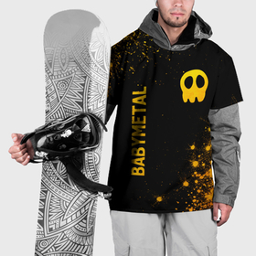 Накидка на куртку 3D с принтом Babymetal   gold gradient: надпись, символ в Белгороде, 100% полиэстер |  | 