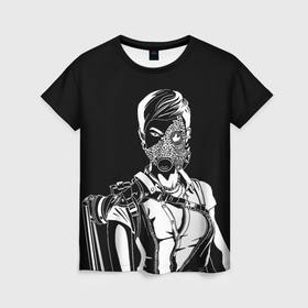 Женская футболка 3D с принтом Dead by daylight   Торговка черепами в Белгороде, 100% полиэфир ( синтетическое хлопкоподобное полотно) | прямой крой, круглый вырез горловины, длина до линии бедер | 