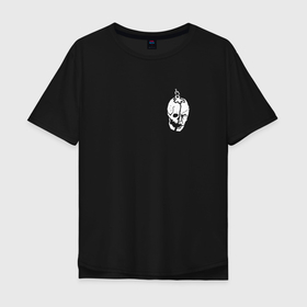 Мужская футболка хлопок Oversize с принтом Dead by daylight   Мементо мори   Memento mori в Белгороде, 100% хлопок | свободный крой, круглый ворот, “спинка” длиннее передней части | 