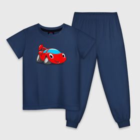 Детская пижама хлопок с принтом Гоночная машинка в Кировске, 100% хлопок |  брюки и футболка прямого кроя, без карманов, на брюках мягкая резинка на поясе и по низу штанин
 | 