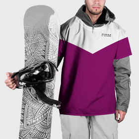 Накидка на куртку 3D с принтом FIRM бело   пурпурный в Петрозаводске, 100% полиэстер |  | 