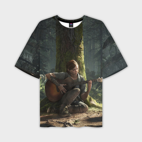 Мужская футболка oversize 3D с принтом Элли с гитарой в Курске,  |  | Тематика изображения на принте: 
