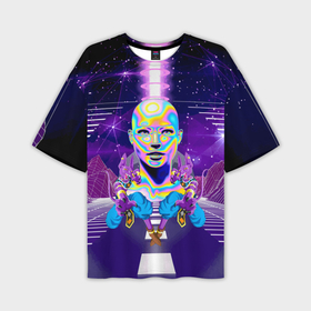 Мужская футболка oversize 3D с принтом Goddess with two Beerus   vaporwave в Новосибирске,  |  | 
