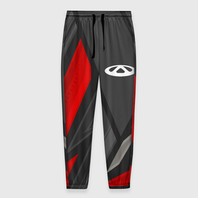 Мужские брюки 3D с принтом Chery sports racing в Тюмени, 100% полиэстер | манжеты по низу, эластичный пояс регулируется шнурком, по бокам два кармана без застежек, внутренняя часть кармана из мелкой сетки | 