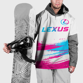 Накидка на куртку 3D с принтом Lexus neon gradient style: символ сверху в Курске, 100% полиэстер |  | 