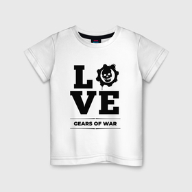 Детская футболка хлопок с принтом Gears of War love classic в Тюмени, 100% хлопок | круглый вырез горловины, полуприлегающий силуэт, длина до линии бедер | 