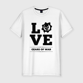 Мужская футболка хлопок Slim с принтом Gears of War love classic в Тюмени, 92% хлопок, 8% лайкра | приталенный силуэт, круглый вырез ворота, длина до линии бедра, короткий рукав | 