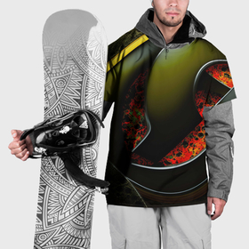 Накидка на куртку 3D с принтом Зеленые объемные   объекты в Петрозаводске, 100% полиэстер |  | 