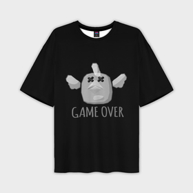 Мужская футболка oversize 3D с принтом Chicken Gun Game over в Белгороде,  |  | Тематика изображения на принте: 