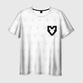 Мужская футболка 3D с принтом Mouz   Jersey pro 2023 White в Новосибирске, 100% полиэфир | прямой крой, круглый вырез горловины, длина до линии бедер | 